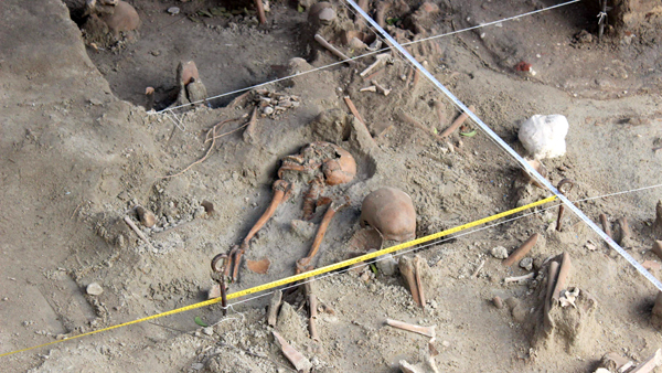 Mass grave in Mannar: Skeletal remains of 12 children excavated
