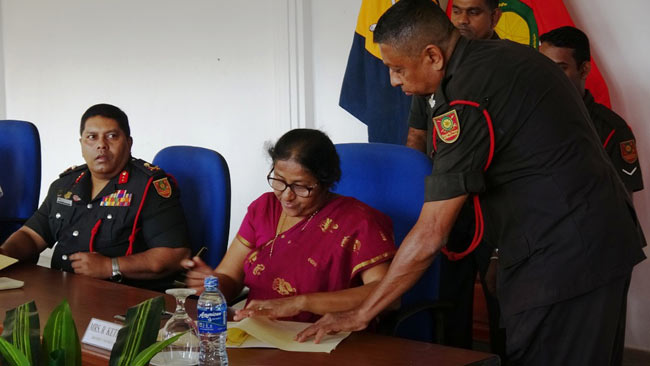 Army releases 45.28 acres of land in Kilinochchi and Mullaitivu