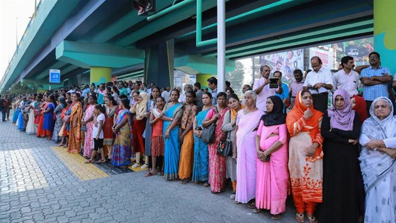 Tens of thousands protest in India over Sabarimala temple