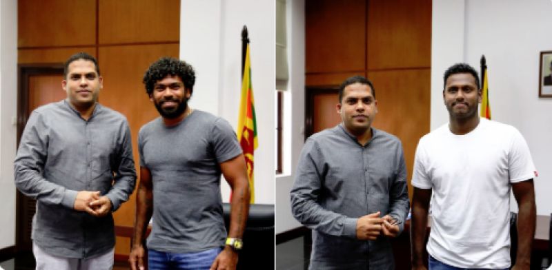 Sports Minister meets with Mathews & Malinga