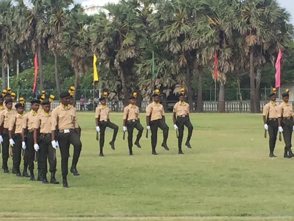 Tamil school children under military training in Jaffna!