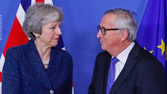 Brexit: May and Juncker talks 'robust but constructive'