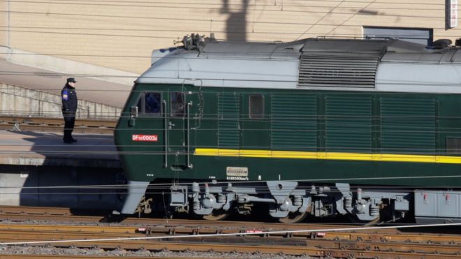 Kim Jong-un leaves North Korea for Vietnam by train