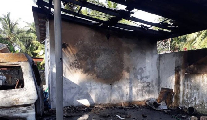 House in Jaffna petrol-bombed