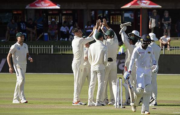 South Africa leads by 78 after Sri Lanka out for 154