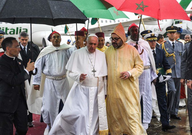 Pope arrives in Morocco for two-day trip