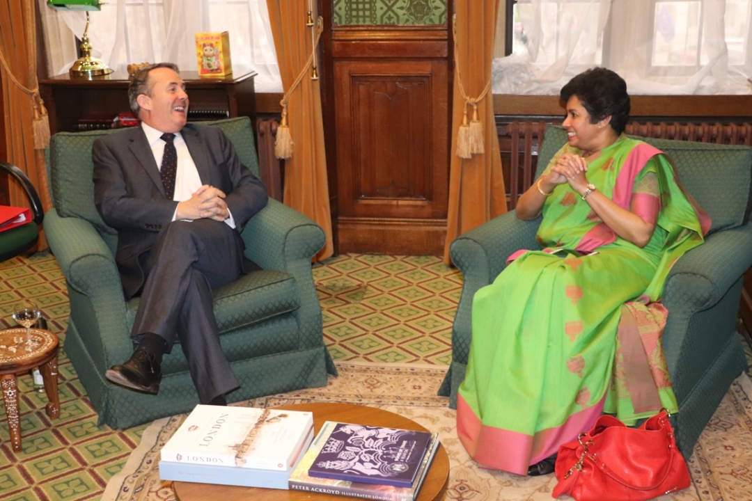 Liam Fox looks to get back in business with Sri Lanka