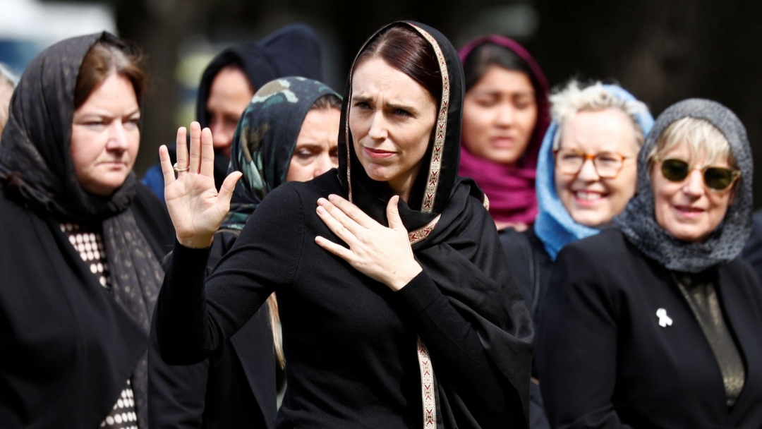 Jacinda Ardern leads two-minute silence for Christchurch shooting victims