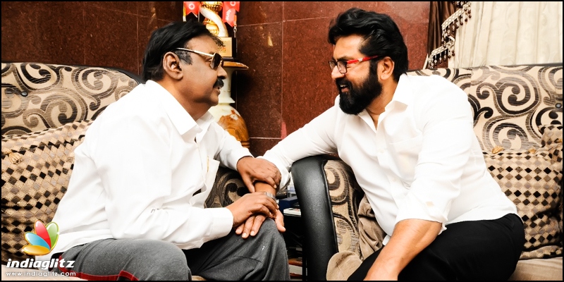 Sarathkumar meets Captain Vijayakanth!