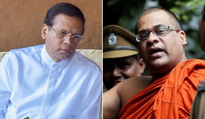 President and Gnanasara thero exchange files in prison!