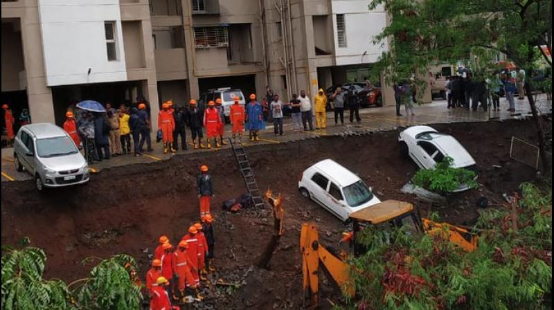 At least 15 killed in wall collapse following incessant rains in Pune