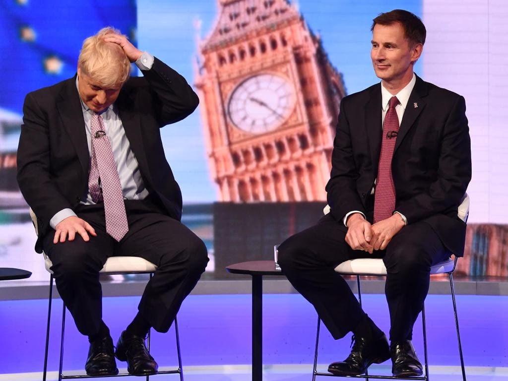 Boris Johnson and Jeremy Hunt in Conservative Party leadership race as Brexit fears persist