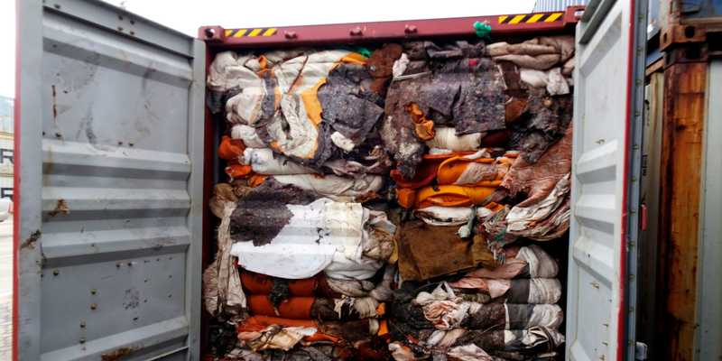 Re-export of waste containers halted