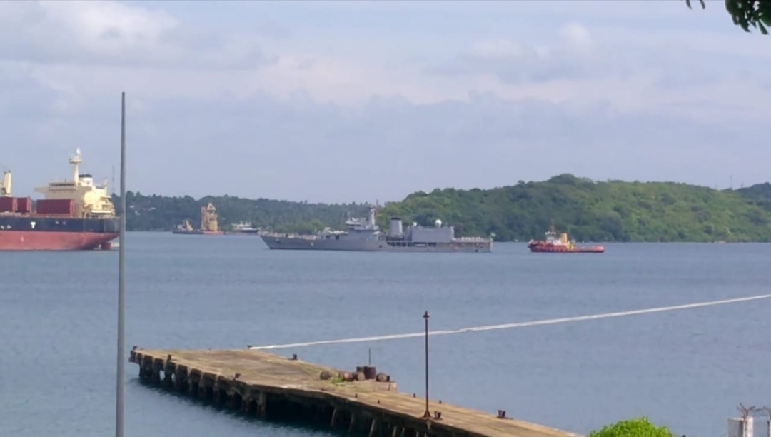 Four Indian Warships at Trincomalee harbor!