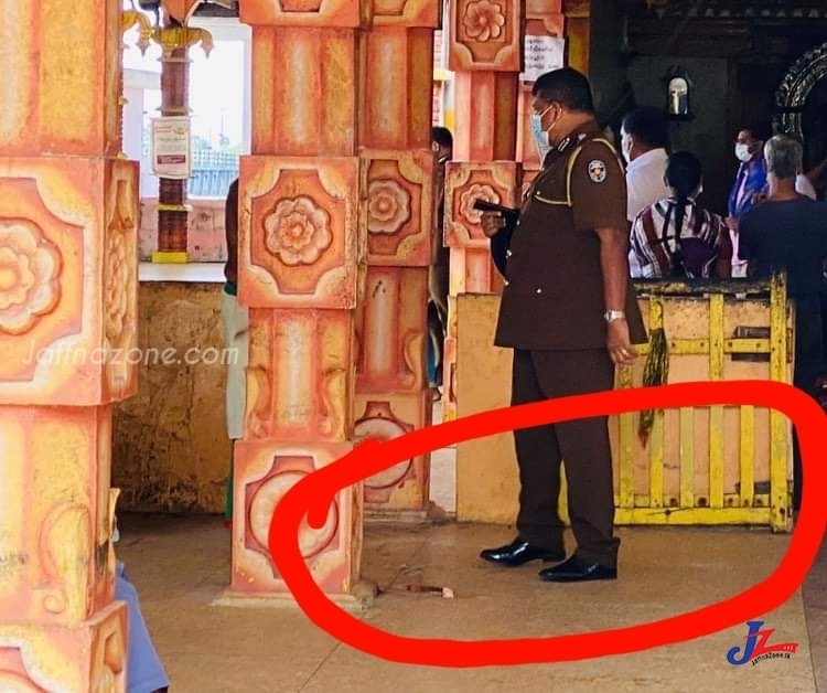 The police Superintendent entered Hindu Temples without removing shoes! People worry his blasphemy!!