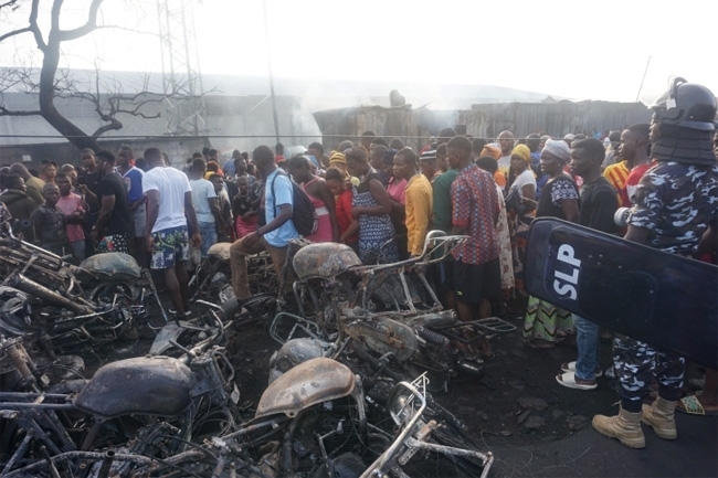 Scores dead after oil tanker explosion in Sierra Leone