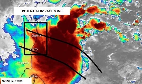 An Extreme low depression in Bay of Bengal! Course of moving direction changed!!