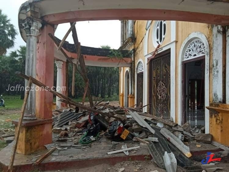 Front part of Church collapsed suddenly today morning! Youth seriously injured.