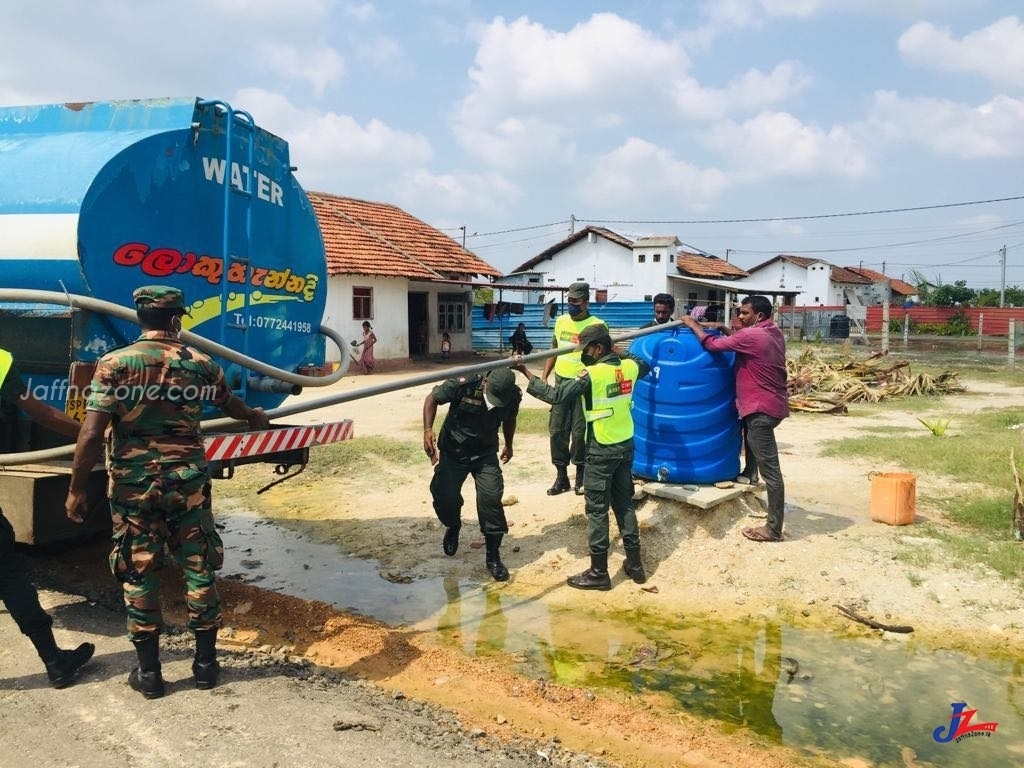 No drinking water for J/Kallundai people for months! Relevant authorities’ negligence.. Army immediately supplied them drinking water ..