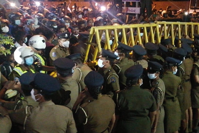 Total of 45 under arrest after protest in Mirihara