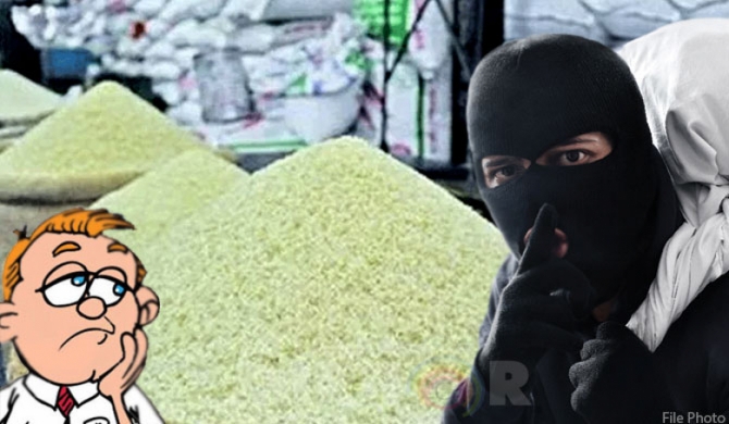 Sathosa rice stocks stolen by thieves!