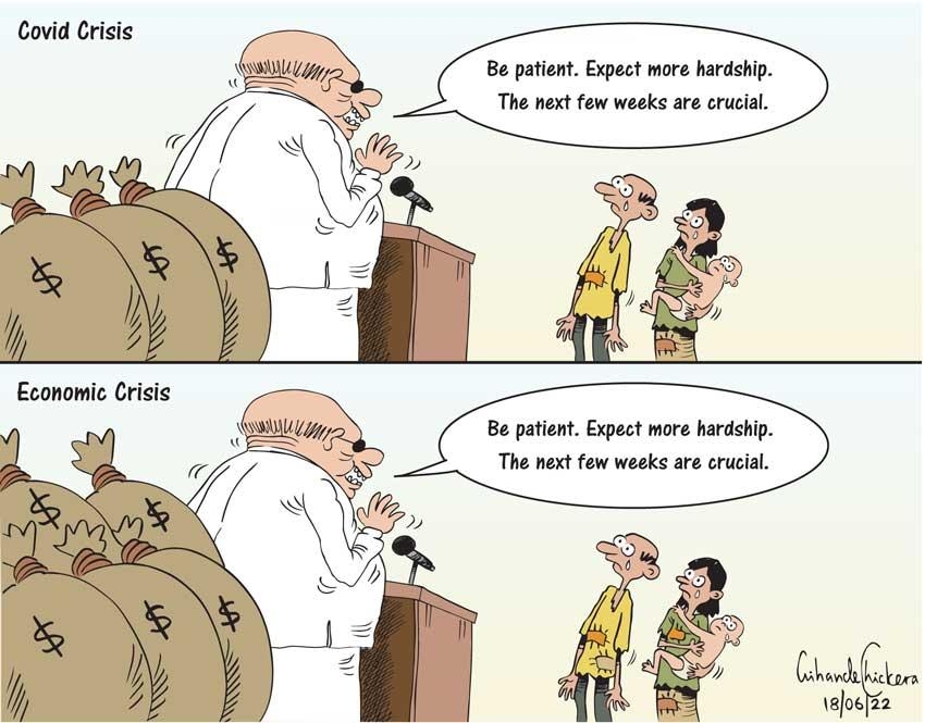 Read this cartoon and clarify yourself about present situation of the country!