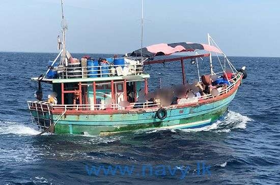 85 illegal migrants, trawler netted by Navy off Batticaloa