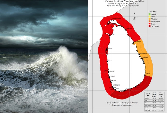 Red warning issued for strong winds and rough seas