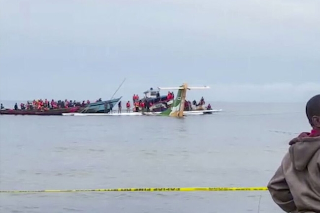 Passenger plane crashes into Lake Victoria in Tanzania