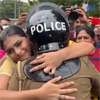 Hirunika explains why she hugs police officers