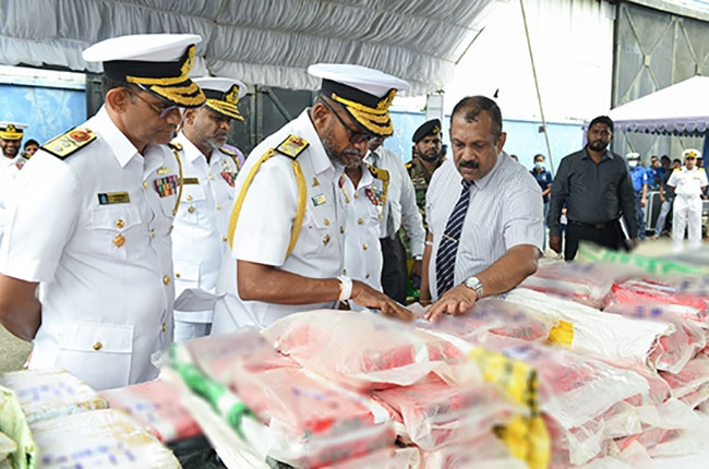 Trawler with ‘ice’ and heroin worth over Rs. 4,586 Mn brought to Colombo Harbour