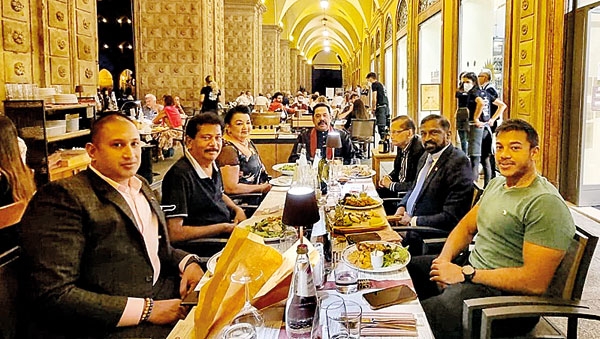 Mahinda gorged on foreign cake while people struggled for bread