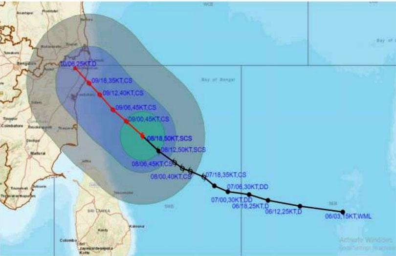 ’Mandous’ likely to move towards North TN, Puducherry, South AP coast tonight